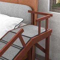 PawHut Wooden Dog Ramp with Removable Guardrails, Non-Slip Surface, 70.5" Long, Brown(m-8)