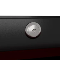 HOMCOM 5 Drawer Roller Tool Chest, Lockable Toolbox, Storage Organizer with Handle for Workshop Mechanics Garage, Black and Red(m-10)