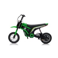 Aosom 24V 350W Electric Dirt Bike Up to 15 MPH w/ Twist Grip Throttle, Green(m-12)