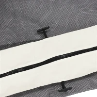 Outsunny Replacement Mosquito Netting for Gazebo 10' x 13' Black Screen Walls for Canopy with Zippers(m-9)