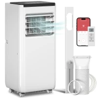 HOMCOM 10000 BTU Portable 4-in-1 Air Conditioner with Cool, Dehumidifier, Fan, Sleep, WiFi Voice Remote Control, White(m-11)