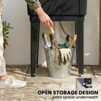 Outsunny Portable 23-Gallon Utility Sink Laundry Tub for Washing Room, Freestanding Laundry Sink with Soap Dispenser, Black(m-5)