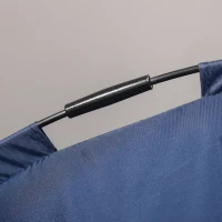 PawHut Elevated Portable Dog Cot Pet Bed with UV Protection Canopy Shade, 30 inch, Dark Blue(m-9)