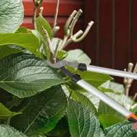 Outsunny 4 Pcs Pruning Shears Set with Hedge Shears, Loppers, Garden Secateurs and Folding Hand Saw with Aluminum Handle(m-10)