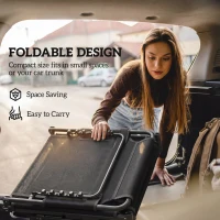 Outsunny 75 cm Wide Folding Chaise Lounge Chair Outdoor Tanning Chair, Camping Cot with Cushion, Side Pocket, Dark Grey(m-7)