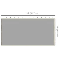 Outsunny Replacement Mosquito Netting for Gazebo 10' x 13' Black Screen Walls for Canopy with Zippers(m-3)