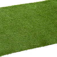 Outsunny Artificial Grass 10' x 3' (30 Square Feet), Fake Grass Turf with UV Protection, Drain Holes for Rain, Green(m-9)