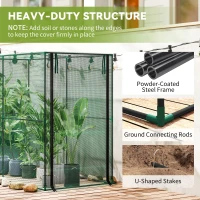 Outsunny Crop Cage, Plant Protection Tent with Zippered Door, Plant Protector from Animals for Vegetables Flowers Fruits, Green(m-5)