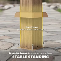 Outsunny 10' x 10' Louvered Pergola with Solar LED lights, Metal Roof, Outdoor Pergola Patio Gazebo with Drainage Gutters, Brown(m-6)