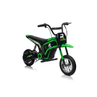 Aosom 24V 350W Electric Dirt Bike Up to 15 MPH w/ Twist Grip Throttle, Green(m-15)