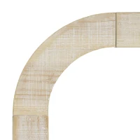 Vintage Farmhouse Console Table with Curved Edge and Distressed Wood Grain, Sturdy Sofa Table for Entryway, 52" L x 12" W x 31" H, Natural(m-6)