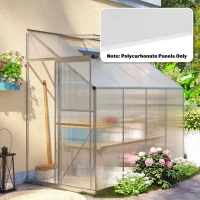 Outsunny Polycarbonate Greenhouse Panels UV Protected Twin-Wall Roof Panels Clear 47.2" x 23.6", 6 Pack(m-1)