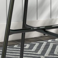 Outsunny Rattan Side Table, Round Outdoor Table, with Round PE Rattan and Tempered Glass Table Top for Patio, Garden, Light Green(m-7)