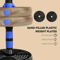 Soozier Adjustable Dumbbell Set, 3 in 1 Weights Dumbbells Set for Home Gym, 33lb Free Weights with Connector and Non-Slip Grip(m-7)