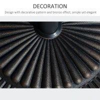 Outsunny Round Umbrella Base Φ19.1", 31.5 lbs Resin Stand with Decorative Design for Poles 1.5"/1.9", Bronze(m-6)