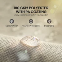 Outsunny 2 Pcs Pergola Replacement Canopy, UV Protection Pergola Shade Cover, Easy to Install, for 10 x 10ft Pergola, Cream White(m-5)