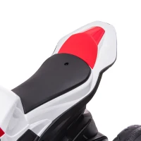 Aosom Licensed 6V Kids Ride on Motorcycle, Off-Road Battery Powered Three Wheels Dirtbike with USB, AUX, Music and Headlight for Toddler, Red(m-15)