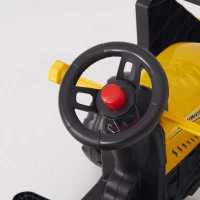 Aosom Kids Ride on Excavator, Pedal Go Kart with Front Loader Digger for 3 Year Old, Yellow(m-13)