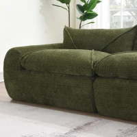Modular Sectional Sofa with High-Density Foam and Pocket Springs, Oversized Compressed Sofa for Living Room, 116" L x 72" W x 28" H, Green(m-11)