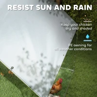 PawHut Metal Chicken Coop with Water- and UV-Protection Cover for Backyard Hen, Duck, Rabbit, 6.6' x 6.6' x 6.6'(m-4)