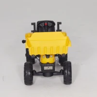 Aosom Kids Ride on Excavator, Pedal Go Kart with Front Loader Digger for 3 Year Old, Yellow(m-14)