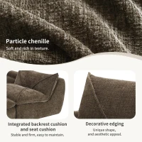 Modular Sectional Sofa with High-Density Foam and Pocket Springs, Oversized Compressed Sofa for Living Room, 116" L x 72" W x 28" H, Brown(m-7)