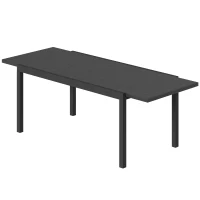 Outsunny Expandable Patio Dining Table for 8-10 People, 60.6"-84.3" Aluminum Outdoor Dining Table with Adjustable Foot Pads(m-2)