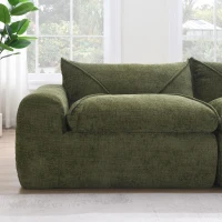 Modular Sectional Sofa with High-Density Foam and Pocket Springs, Oversized Compressed Sofa for Living Room, 116" L x 72" W x 28" H, Green(m-9)