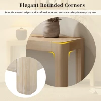 Elegant Farmhouse Console Table with Knot-Free Pine Legs, Accent Sofa Table with Solid Wood Veneer Top, 59" L x 15.5" W x 30" H, Natural(m-6)