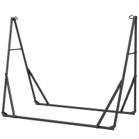 Outsunny 9.5ft Hammock Stand Only, Portable Adjustable Foldable Powder-Coated Steel Hammock Frame, Black(m-2)