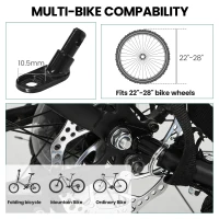 Soozier 2-In-1 Bike Cargo Trailer & Wagon Cart, Multi-Use Bicycle Trailer with Quick Release 16" Pneumatic Wheels, Kickstand(m-9)