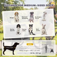 PawHut Dog Bike Trailer, Pet Cart Bicycle Carrier with Support Feet, Large Wheels, 2 Doors(m-4)