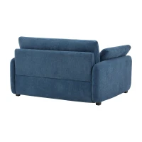 Modern Single Chenille Sofa with Extra-Wide 42.5-Inch Seat, Comfortable Armchair for Bedroom and Living Room, 50" L x 43" W x 34" H, Blue(m-12)