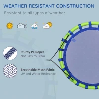 Outsunny 40 Inch Saucer Tree Swing Set for Kids with Adjustable Hanging Ropes, Steel Frame for Kids, 330lbs Capacity, Blue(m-6)