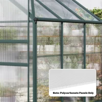 Outsunny Polycarbonate Greenhouse Panels UV Protected Twin-Wall Roof Panels Clear 47.2" x 23.6", 6 Pack(m-9)