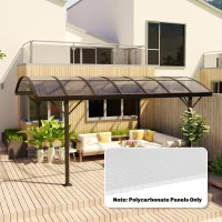 Outsunny Polycarbonate Greenhouse Panels UV Protected Twin-Wall Roof Panels Clear 47.2" x 23.6", 6 Pack(m-8)