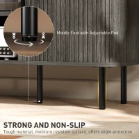 HOMCOM TV Stand Cabinet for TVs up to 55 Inches, TV Unit with Storage Shelves and Cabinets for Living Room, Grey(m-7)