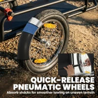 Soozier 2-In-1 Bike Cargo Trailer & Wagon Cart, Multi-Use Bicycle Trailer with Quick Release 16" Pneumatic Wheels, Kickstand(m-6)