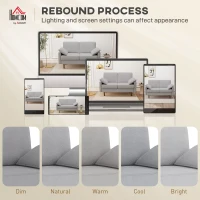 HOMCOM 3 Seater Sofa, Velvet Upholstered Couch with Spring Cushions, Rubber Wood Legs and 2 Pillows, Grey(m-7)