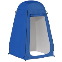 Outsunny Pop Up Shower Tent, Portable Privacy Room for Outdoor Changing, Dressing, Fishing Storage with Carrying Bag, Blue(m-11)