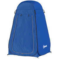 Outsunny Pop Up Shower Tent, Portable Privacy Room for Outdoor Changing, Dressing, Fishing Storage with Carrying Bag, Blue(m-2)