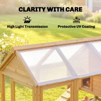 Outsunny Polycarbonate Greenhouse Panels UV Protected Twin-Wall Roof Panels Clear 47.2" x 23.6", 6 Pack(m-5)