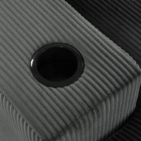 Large Corner Sectional Sofa with Extra-Thick Cushions, Comfortable Upholstered Couch for Living Room, 111.5" L x 59" W x 32" H, Gray(m-12)