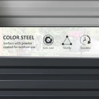 Outsunny Galvanized Raised Garden Bed, 4' x 2' x 1' Metal Planter Box, for Growing Vegetables, Flowers, Herbs, Succulents, Gray(m-4)