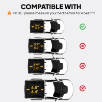 Outsunny 5'6'' Soft Tri-Fold Truck Bed Tonneau Cover for 5.5 ft Bed, Truck Bed Cover with Seal Strip, Black(m-4)