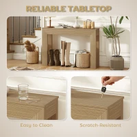 HOMCOM Modern Console Table, 47" Narrow Entryway Table, Natural Wood(m-5)