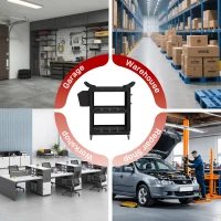 HOMCOM 3-Tier Rolling Tool Cart, 200 LBS Capacity Plastic Utility Cart with Side Shelf and Storage Bucket, Black(m-6)