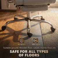 HOMCOM Massage Office Chair with 6 Points Vibration, Executive Desk Chair with High Back, PU Leather, Footrest, Gray(m-8)