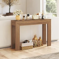 HOMCOM Modern Console Table, 47" Narrow Entryway Table, Walnut(m-7)