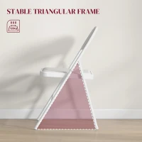 HOMCOM Set of 4 Metal Foldable Chairs, PU Leather Padded Folding Chairs with Cushion Seat and Open Back for Indoor, White(m-5)